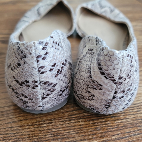MOSSIMO D'Orsay Snake Print Flats Size 9.5 - Picture 4 of 5